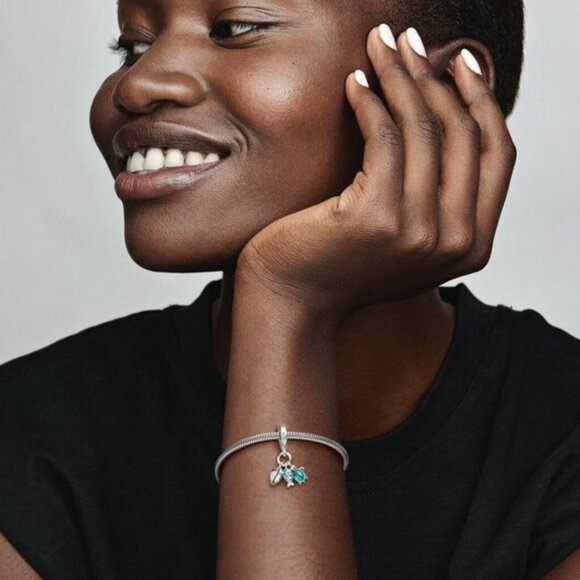 Pandora Fish, Sea Turtle & Conch Triple Dangle Charm - Picture 6 of 6